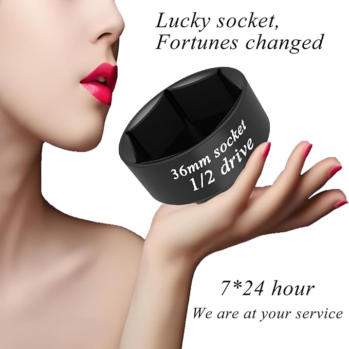 1/2 drive 36mm oil filter socket Wrench tool CR-MO 6 Point, for Fuel Filter/oil Filter cap and Impact Removal Axle Nut socket