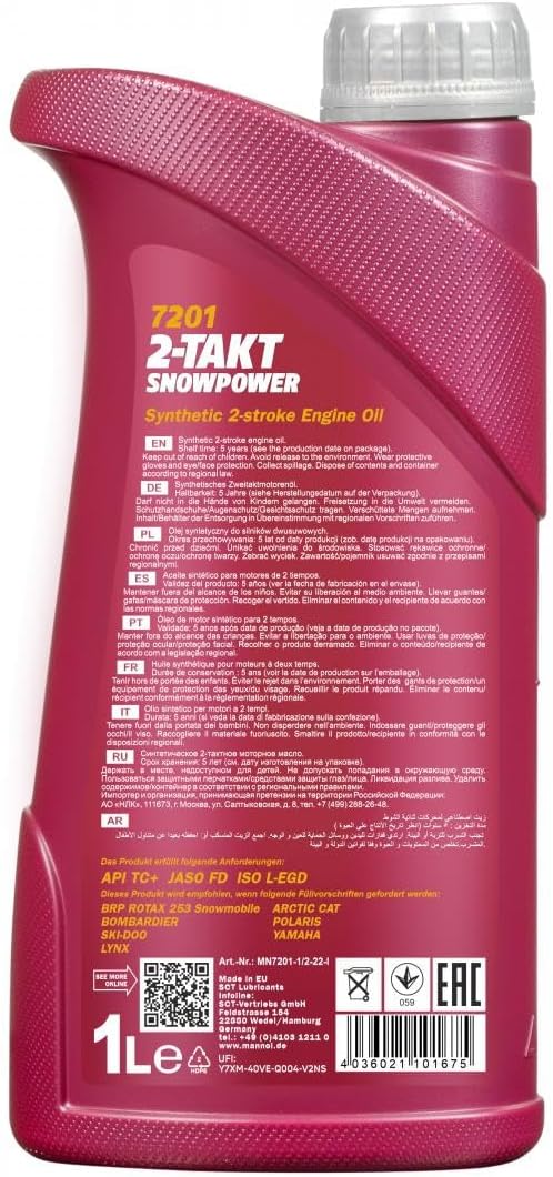 MANNOL Engine Oil for Off-Road Equipment and ATV 2-Takt Snowpower (1L)