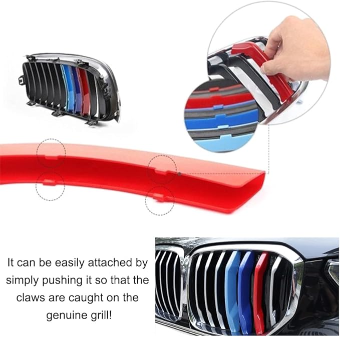 Automotive Grille Inserts compatible with BMW X5 G05 2019-2023 7-Beam only(not for dual style grilles),Front Grill Accessories
