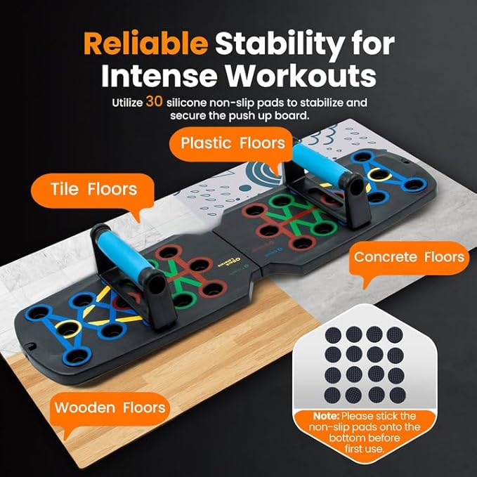 Push Up Board Fitness, Portable Dismountable 17 in 1 Push Up Bar at Home Gym, Multi-functional Pushup Stands Professional Strength Training Equipment For Man and Women