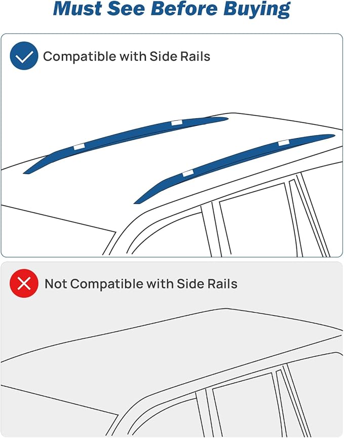 JOYTUTUS Lockable Car Roof Rack Cross Bars Compatible with Toyota Highlander 2020-2025 XLE, XSE, Limited, Platinum, Bronze Edition, Hybrid, Aluminum Bar, Max Load 260lbs for Cargo Luggage Carrier