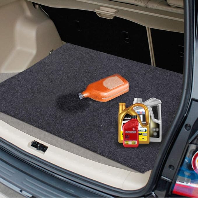 JOMMIE CHEN 36X60 Iches Garage Mats for Floor Absorb Liquids Oil Drip Pan for Under Car Waterproof Rubber Backing Layer Oil Spill Mat Protects Floor from Spills Drips Splashes Stain(36x60 in)