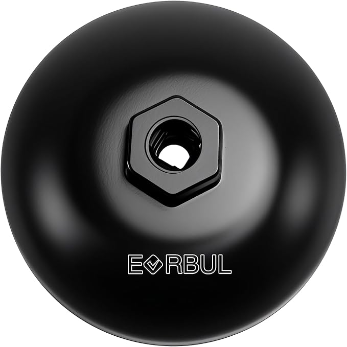 Aluminum Fuel Filter Wrench with Four Tabs Compatible with Ram 1500, 86.5MM 16 Flutes Oil Filter Wrench Fit for BMW Volvo, 2-in-1 Filter Cap Removal Tool 3/8" Square Drive and 1" Hex Drive