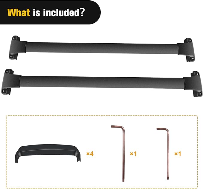 Nilight Roof Rack Cross Bars Fit for Subaru Crosstrek 2018-2023 & Impreza 2017 18 19 20 21 22 2023 Aluminum Rails Crossbars with Rubber Pad for Rooftop Cargo Carrier Kayak (Only Fit Raised Side Rails)