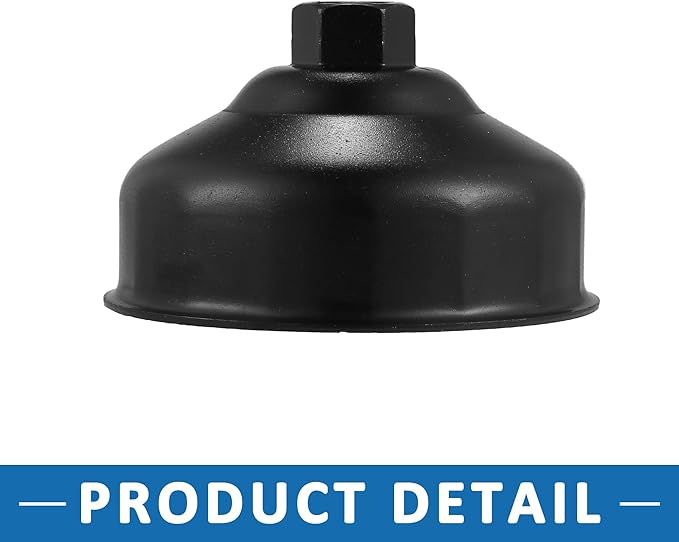 Car Oil Filter Wrench 86mm 16 Flutes Oil Filter Socket Wrench Housing Cap Socket Remover Tools for BMW X5 2000-2017 Metal Black