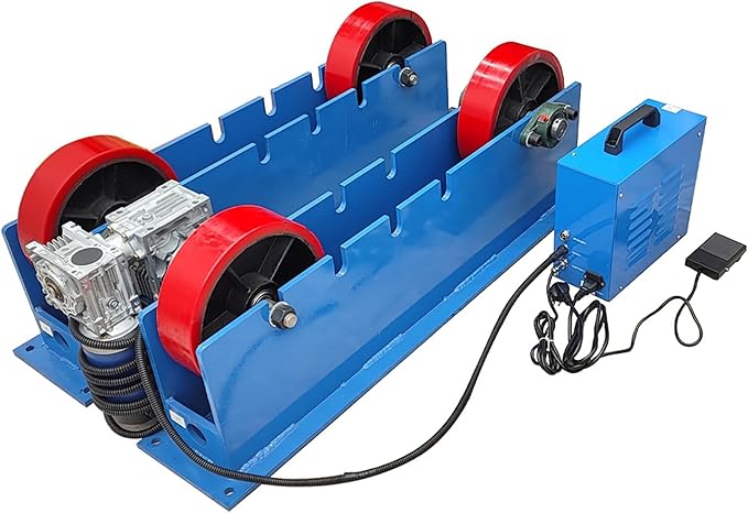 Adjustable Welding Tank Turning Rolls Dia 1.97"-59.06"/50-1500mm Tank Turning Rolls Linkage Roller Load Capacity 4400LBS for Welding Equipment Support 110V 230W