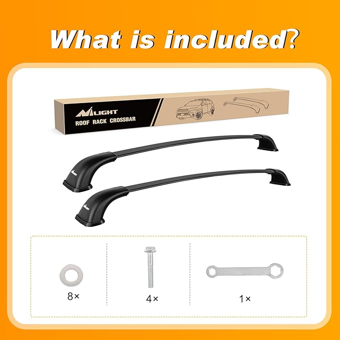 Nilight Roof Rack Cross Bars Compatible with 2014 15 16 17 18 2019 Toyota Highlander XLE Limited SE Aluminum Heavy Duty Rails Crossbars for Cargo Carrier Luggage Box Kayak Bike (not for LE/LE Plus)