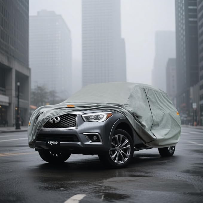 Kayme Heavy Duty SUV Car Cover Custom Fit Infiniti QX56 Waterproof All Weather for Automobiles, Full Exterior Covers Sun Rain UV Protection.(Deliver About 3-10 Days)