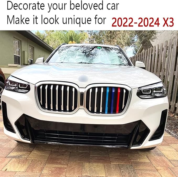 Automotive Grill Inserts for BMW X3 G01 2022-2024(NOT for AWD) 7-Beam, Front Grille Accessories
