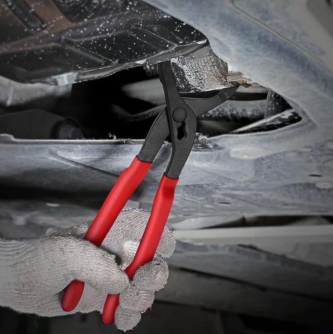 Oil Filter Wrench (L:12", Jaw Capacity: 60mm to 102mm), Automotive Oil Filter Removal Tool for Oil Change, Fuel Filter Wrench Plier (1 Set)