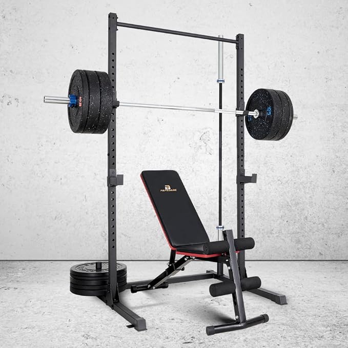 papababe Squat Rack Power Rack Home Gym for Weightlifting Bodybuilding and Strength Training 800lb Capacity
