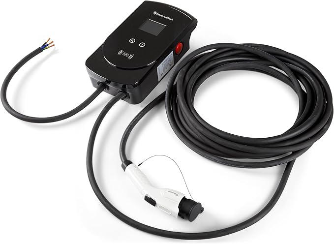 PRIMECOM 80 Amp 22KW 220Volt Level-2 18ft to 50ft Cord Lengths 20X Fast Smart Electric Vehicle EV Charging Station Ford Transit F-150 Lightning Lucid Air Polestar TeslaXS Taycan (25 Feet)