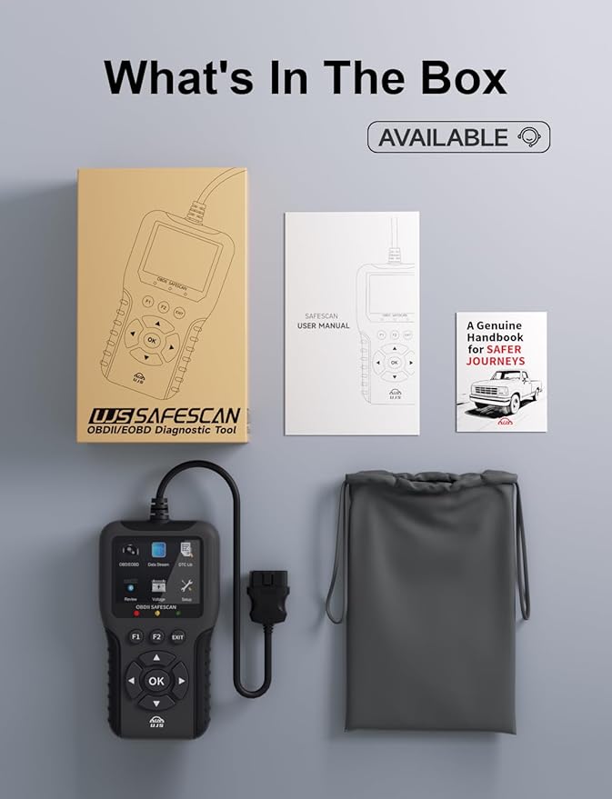 Enhanced Universal OBD2 Scanner, Check Engine Code Reader - 45000+ Fault Codes, Live Data, I/M Readiness, Battery Voltage Check, Read & Clear Error Codes for All OBDII Protocol Car 1996+