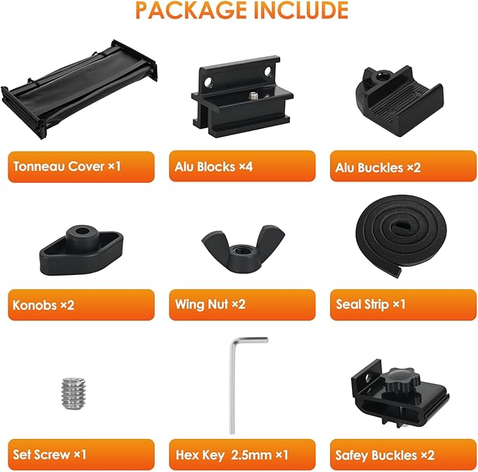 Nilight Soft Tri-fold Truck Bed Tonneau Cover Compatible with Ford F150 2015 2016 2017 2018 2019 2020 2021 2022 2023 2024 2025-6.5ft