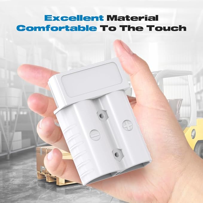 Anderson Connector, 350Amp Battery Quick Disconnect 2/0AWG 600V Heavy-Duty Winch Wiring Kit for Towing (2Pack) - Gray