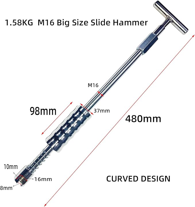 176pcs M16 Big Size Anti-slip Slide Puller,Paintless Car Dent Removal Kit,Bodywork Hail Damage Repair,Auto Body Dent Removal Tools,Dent Pulling Dings Remover Tools Kit(176pcs M16 Slide Puller)