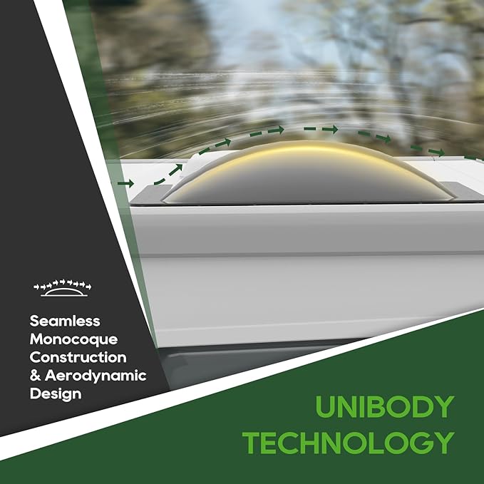 RVGUARD RV Skylight Replacement, 18" x 26" Outer Dimension Skylight Fits All Standard 14" x 22" Openings, RV Skylight for Camper Trailer Fifth Wheel Truck, UV Resistant, Impact Resistant, Black