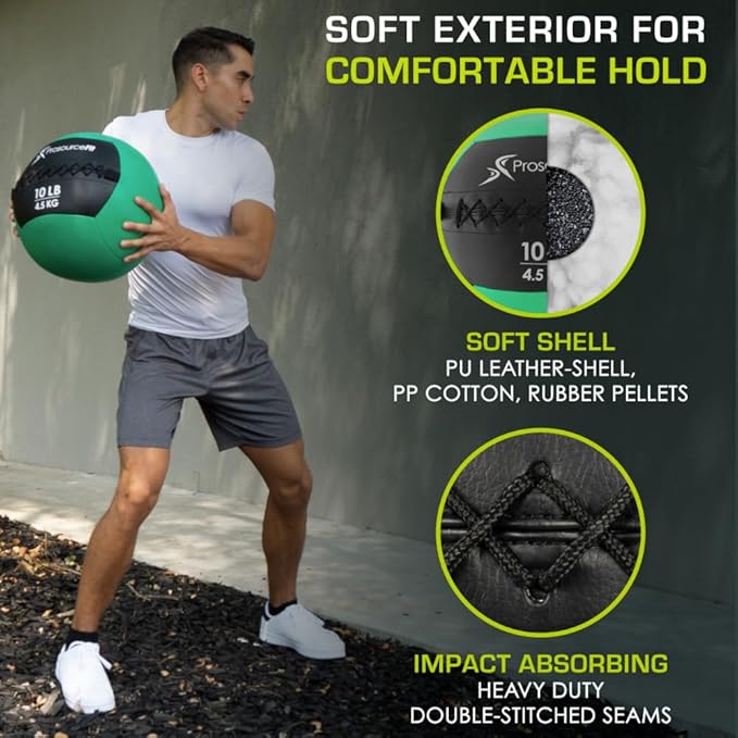 ProsourceFit Soft Medicine Balls, Wall Balls and Full Body Dynamic Exercises