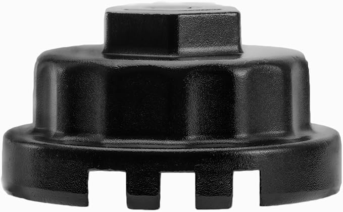 64mm 14 Flutes/4 Slots Oil Filter Cap Wrench Removal Tool Socket Compatible with Toyota, Lexus, and Scion Vehicles Equipped with 2.5L to 5.7L engines, Black Heavy-Duty Aluminum