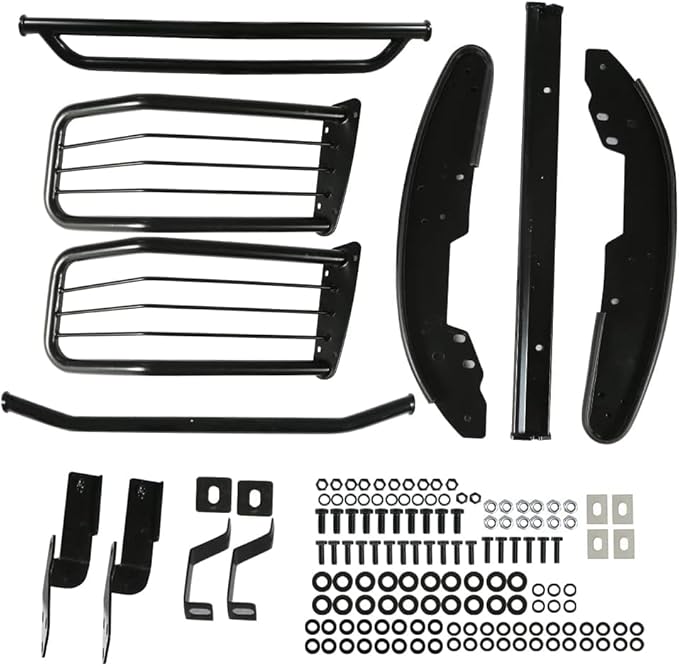Front Grille Brush Guard Fits for Chevy Suburban 1500 & Tahoe 1500 & Avalanche 1500 (New Body Style) 2007-2014 Steel Bull Bar Push Guard Modular Bumper Protection Black