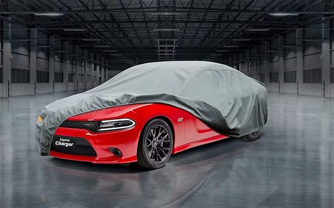 Kayme Heavy Duty Car Cover Custom Fit Dodge Charger (2006-2025), Waterproof All Weather for Automobiles, Full Car Cover - Sun, Rain & UV Protection