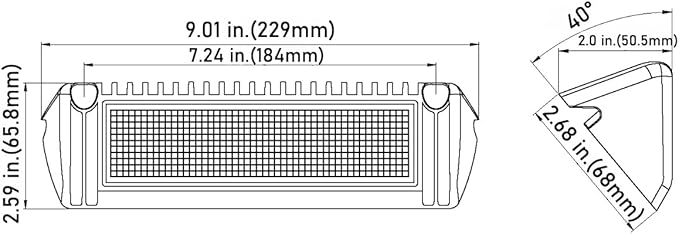 9 Inch LED RV Exterior Light, Work Scene Lighting Fixture, 12V/24V DC, 6000K Cool White, Down Angle Flood Beam, for Truck Boat Trailer Camper Van, Black Finish Aluminum Housing, 1 Pack