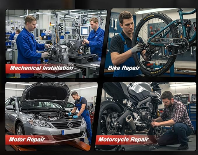 Egofine 1/2" Drive Socket Set, 23 Piece Standard SAE (7/16 to 1 inch) and Metric (13-19, 21, 22, 24mm) 6 Point, with Quick Release Ratchet, Extension Bars, Drive Drill Adapter