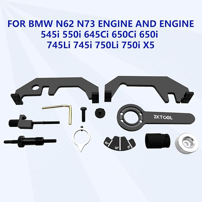 ZKTOOL Engine Timing Alignment Locking Tool kit Compatible with BMW N62 N73 Engine,Timing Chain & Camshaft Alignment Tool Kit Alt,119460.