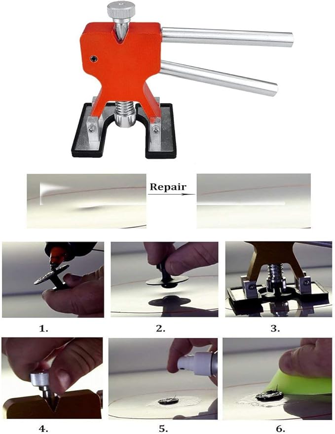 WHDZ 85pcs Paintless Dent Repair Rods Kit Car Dent Remover Kit Dent Lifter Dent Hail Removal Repair Tools Glue Pai Tool Kit PainPro Tabs Tap Down Line Board Auto Dent Kit Dent Pulle