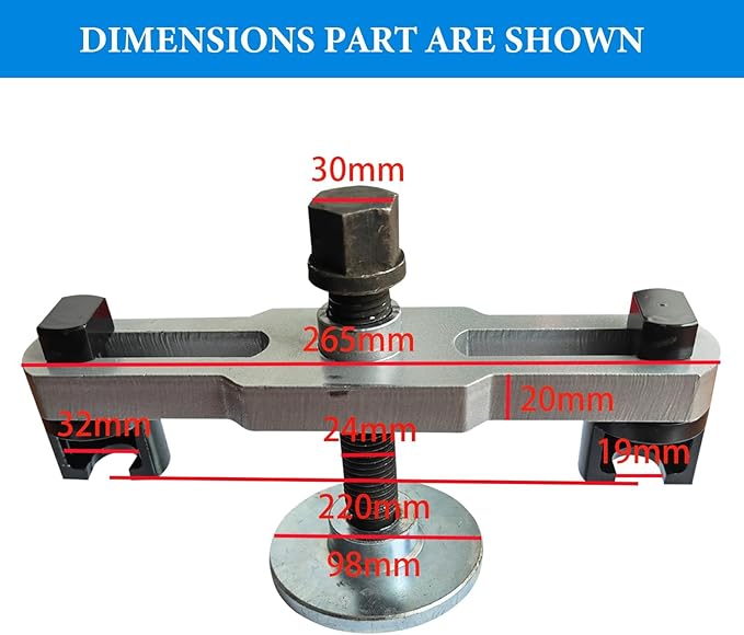 Hub Removal Tool, Universal Hub Puller for Commercial Trucks, Heavy Duty Drive Axle Hub Bearing Puller, Designed for Semi-Trailers Suitable for Class 6-8 Trucks and Equipment.