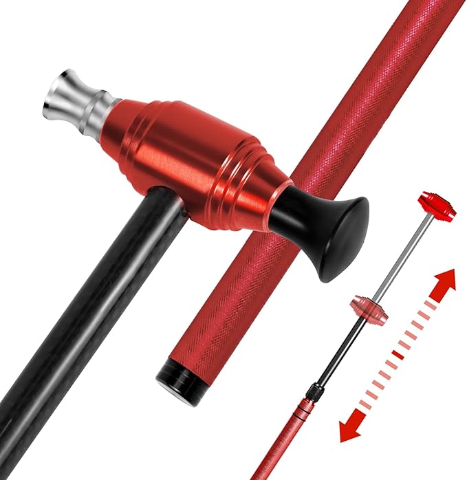 WHDZ Paintless Dent Repair Tools Tap Down Tool Double-Faced Dent Removal Hammer Car Dent Repair Leveling Hammer Telescopic
