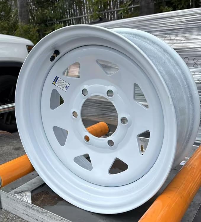 Steel wheel 15X6J 5X4.5inch BCD:4.25inch Offset0 8spoke Load:2860 18.96 lbs TR600Hp