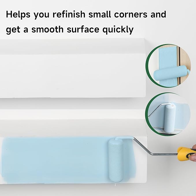 VOOMEY 4 Inch Foam Roller,Mini Rollers for Painting,Paint Roller Covers,a Pack of 96,Best Choice for Professional Painters and Home DIY