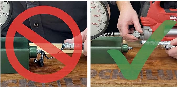 LockNLube Pressure Return Valve For Use With Cordless Grease Guns. No more pressure locks! Returns grease to the tube. Releases hose backpressure. Options for specific model grease guns. (LNL81300-MK)