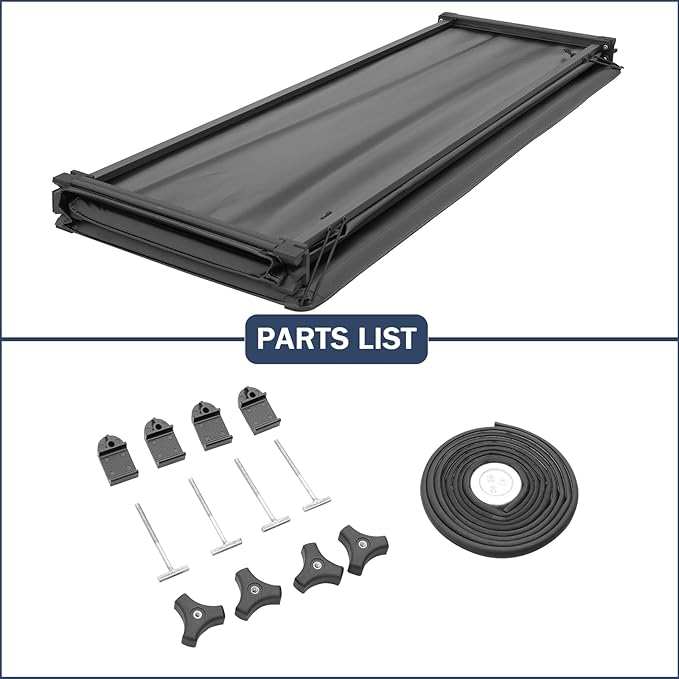 Soft Tri-Fold Truck Bed Tonneau Cover Compatible with 2022-2023 Toyota Tundra 6.5FT Bed