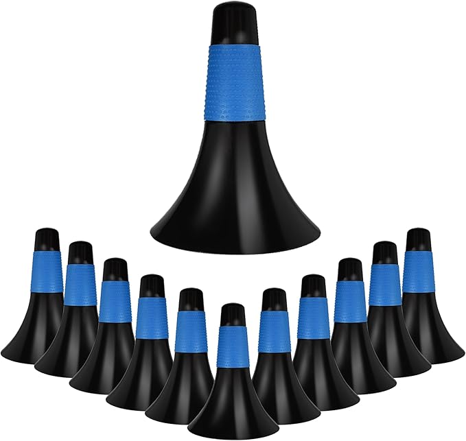 12 Pcs Sports Training Cones 9 Inch Agility Plastic Skating Marker Cones with Carry Bag for Kids Football Basketball Practice