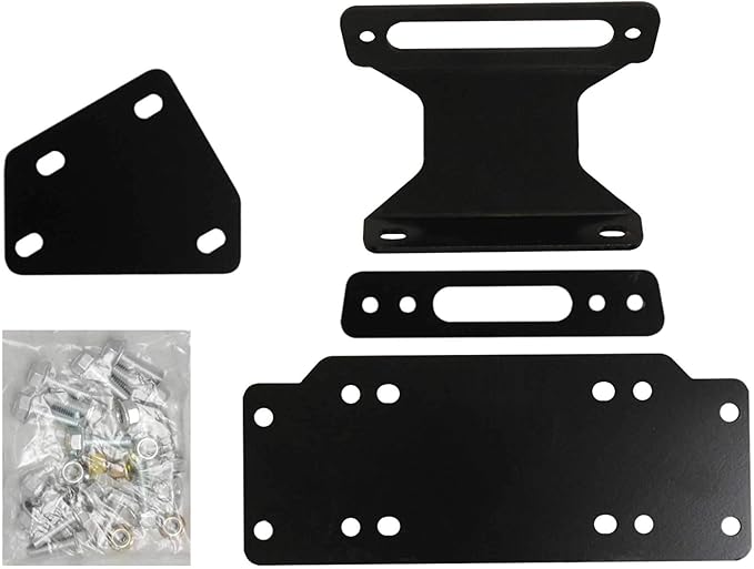 SuperATV Yamaha Viking Winch Mounting Plate for Yamaha Viking / VI (See Fitment) | Yamaha Mount Compatible with Many OEM and Aftermarket Winches | UV-Resistant Powder Coated | No Winch Included