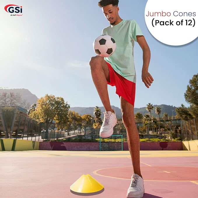 GSi Hurdle Training Cones | Multi Pack Sets | Dual Purpose Agility Cones with Holes | Ideal for Soccer, Kids, Dog, and Sports Training