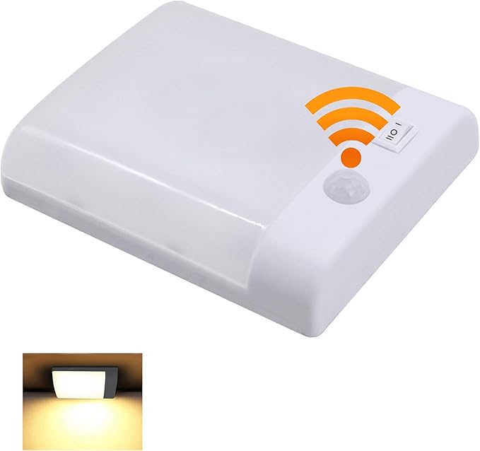 Facon Square RV Motion Sensor Light - 4W 280LM Warm White (3400K) 12V RV Interior Lighting, LED Ceiling Dome Lights for RV Camper Motorhome Boat