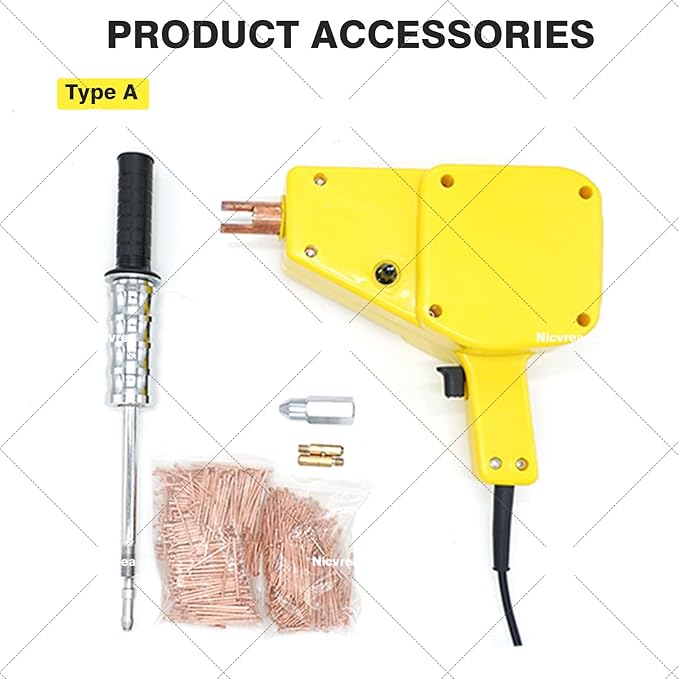 Body Repair Dent Removal Tools, 2000W Spot Welder Stud, Stud Welder Kit Stud Gun Dent Puller Kit Dent Welder Repair for Auto Body Repairing A