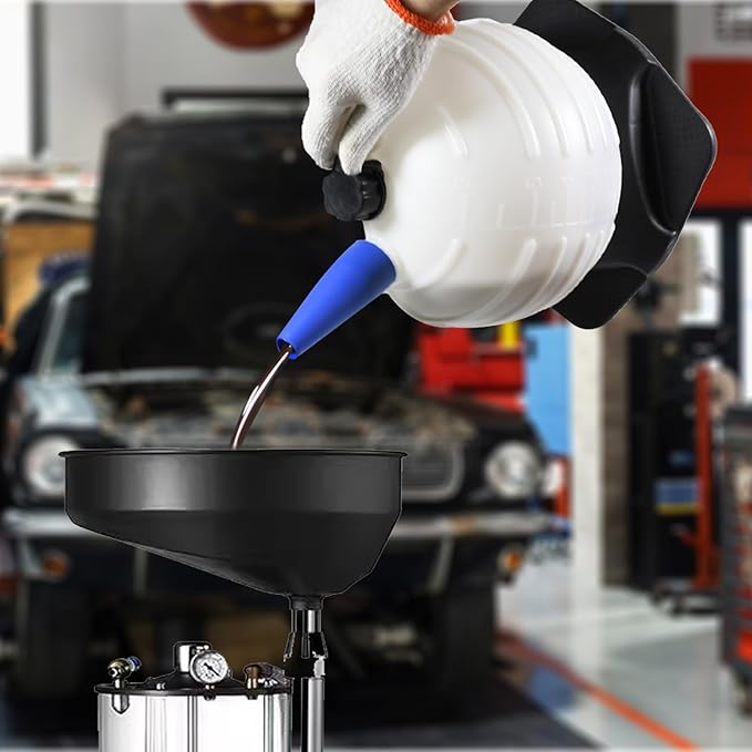 Oil Extractor Pump Vacuum 6L Pneumatic/Manual Fluid Extractor Professional Engine Oil Change Pump for Automotive and Marine