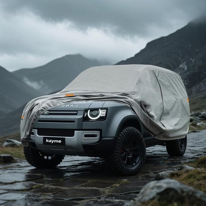 Kayme Heavy Duty SUV Car Cover Custom Fit Land Rover Defender 130 Waterproof All Weather for Automobiles, Full Exterior Covers Sun Rain UV Protection.(Deliver About 3-10 Days)