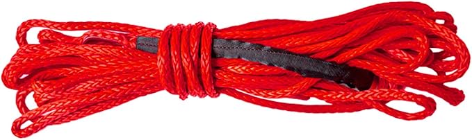 SuperATV 50 ft. Synthetic Winch Rope Replacement - for 3500 lb. Winch - Red