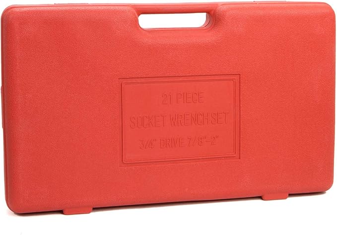 Stark USA 21 Pieces Socket Set 3/4-Inch Drive Wrench 6-Points Socket Ratchet Extension Bar SAE