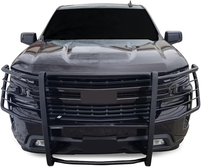 Black Horse Off Road Grille Guard Modular Black Compatible with 2019-2021 Chevrolet Silverado 1500/2022 Chevrolet Silverado 1500 LTD (Excl. 2019 Silverado 1500 LTD)-17GT29MA