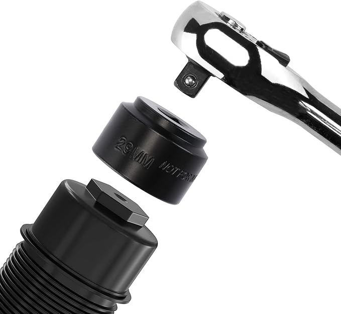 Mayouko 7 Pieces 3/8" Drive Low Profile Oil Filter Wrench Socket Set, Oil Filter Cap Remove and Install Tool Kit, 24mm, 25mm, 27mm, 28mm, 29mm, 32mm, 36mm, CR-V