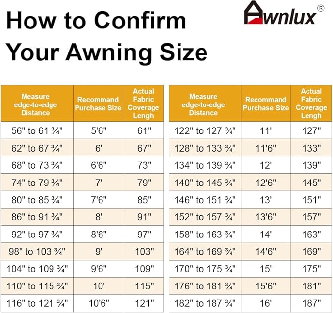 Awnlux Slide Topper Awning PRO MAX - White Modular Slide Out Awning Kit Slide Out Protection for RVs, Travel Trailers, 5th Wheels, and Motorhomes-7' (6'7" Fabric)