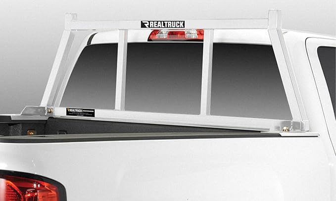 RealTruck BACKRACK Safety Rack Frame Only, White | 14800W | Fits 2001-2025 Chevrolet/GMC Silverado/Sierra 2500/3500HD; 2017-2025 Dodge RAM 1500/2500/3500; 2004-2025 Nissan Titan & Others