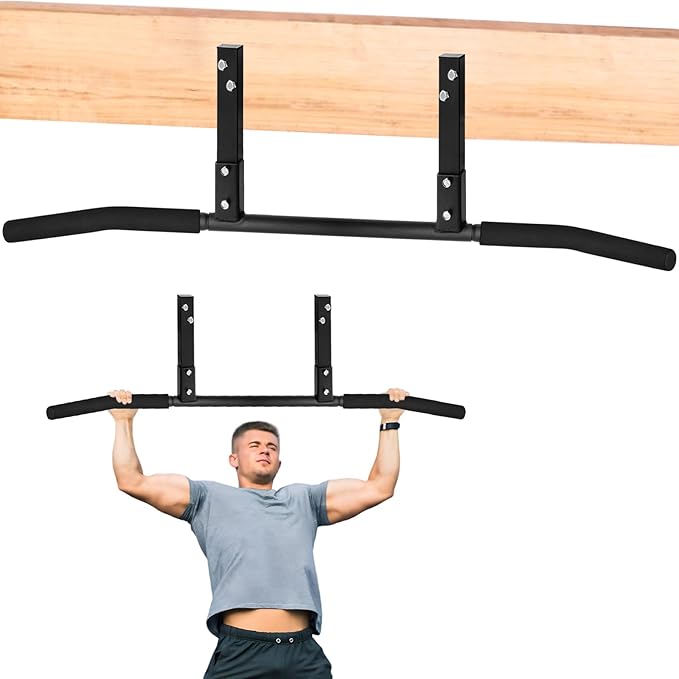 ATENTO Pull Up Bar, Chin Up Bars Ceiling Mount, Workout for Home Gym, Beam, Crossfit - Heavy-Duty, Foam Grip, Easy installation