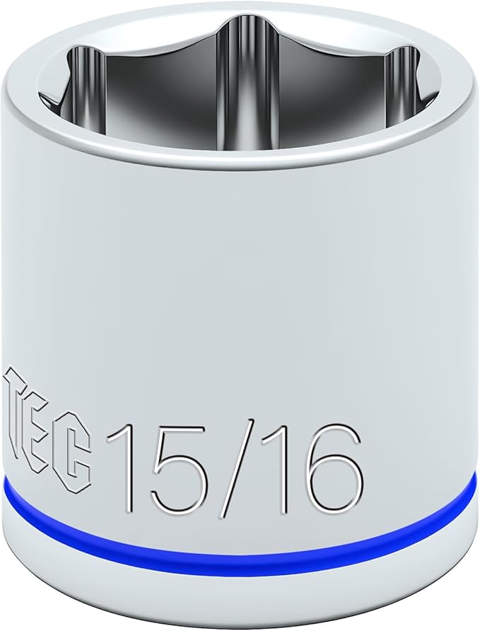 6-Point Shallow Impact Socket, 3/8-Inch Drive 15/16" Socket, CR-V Drive Socket for Auto Repairing and Household